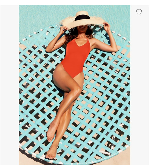 NEW Trina Turk Monaco One Piece Swimsuit Twist Back Flame Red/Orange $154 10 - Picture 2 of 8